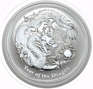 Australia, Lunar II, Year of the Dragon, 2012, 2oz.