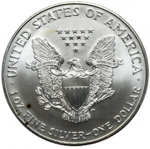 USA, Liberty Silver Eagle 1996 dolar, 1 oz, 999 AG unce, nejvzácnější ročník