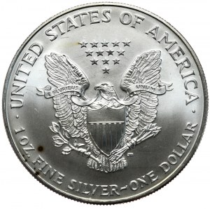 USA, Liberty Silver Eagle 1996 dollaro, 1 oz, 999 AG oncia, annata più rara