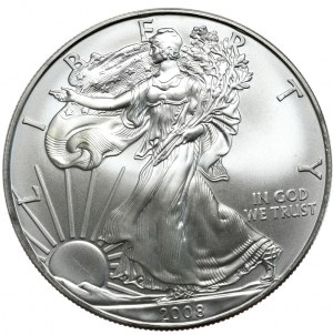 USA, Liberty Silver Eagle 2008 Dollar, 1 Unze, 999 AG Unze