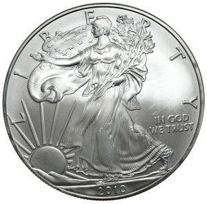 USA, Liberty Silver Eagle dollar 2010, 1 oz, 999 AG unce