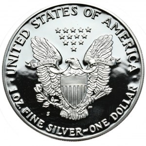 USA, 1 dolar, 1988, PROOF, 1 oz, ryzí stříbro,