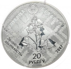 Białoruś, 20 Rubli, 2007r., jesiotr