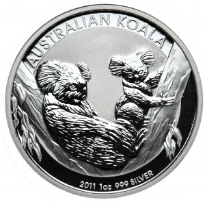 Austrália, koala 2011, 1 oz, 1 oz Ag 999