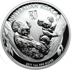 Australia, koala 2011, 1 oz, 1 oz Ag 999, Privy Mark - Berliner Baer, rare