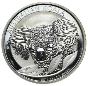Austrália, koala 2014, 1 oz, 1 oz Ag 999