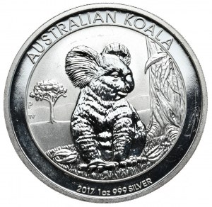 Australia, koala 2017, 1 oz, 1 uncja Ag 999