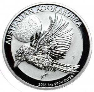 Austrálie, Kookaburra, 2018, 1 oz, Ag 999 unce