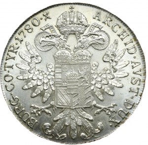 Autriche, Marie-Thérèse, thaler 1780, nouvelle frappe