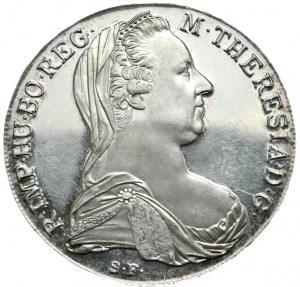 Autriche, Marie-Thérèse, thaler 1780, nouvelle frappe