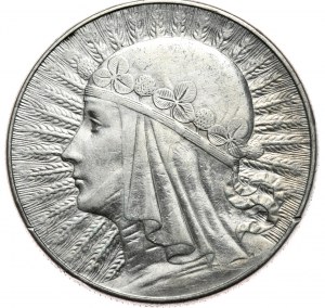 Polsko, 10 zlatých, 1932, s mincovní značkou