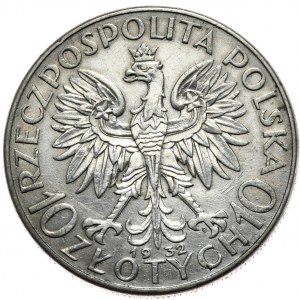 Polsko, 10 zlatých, 1932, s mincovní značkou