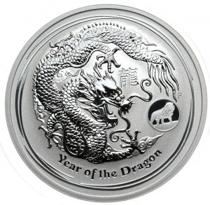 Australie, Année du Dragon 2012, 1 oz, 1 oz Ag 999, Privy Mark lion