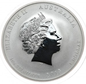 Austrálie, Rok hada 2013, 1 oz, 1 oz Ag 999, lev Privy Mark