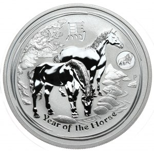 Australia, Year of the Horse 2014, 1 oz, 1 oz Ag 999, Privy Mark lion