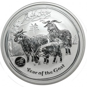 Australia, Year of the Goat 2015, 1 oz, 1 oz Ag 999, Privy Mark lion