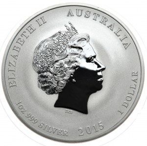 Australia, Anno della Capra 2015, 1 oz, 1 oz Ag 999, leone Privy Mark