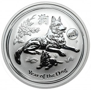 Australia, Year of the Dog 2018, 1 oz, 1 oz Ag 999, Privy Mark lion