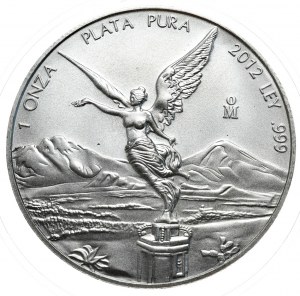 Meksyk, Libertad 2012, 1 oz, uncja 999 AG