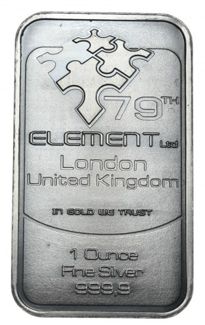 Barren 79 Element, 1 Unze, 9999 Silber, Antic