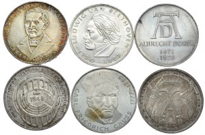 Germany, 5 marks 1968-1978, set of 6 pieces