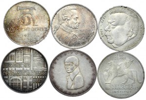Germany, 5 marks 1971-1979, set of 6 pieces