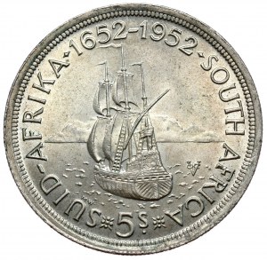 South Africa, 5 shillings 1952, 300 years of Cape Town