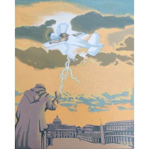 Messieur Tukyuk, Manifestation of our Lord above the Vatican 30x24