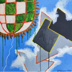 Jozef Marszan, And the sky is blue with it 40x40