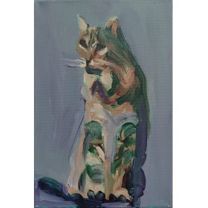 Leszek Drygalski, Grünliche Katze 30x20