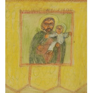 Nikifor KRYNICKI (1895-1968), Święty Józef z Dzieciątkiem Jezus