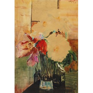 Leon WYCZÓŁKOWSKI (1852-1936), Kwiaty w wazonie, 1913