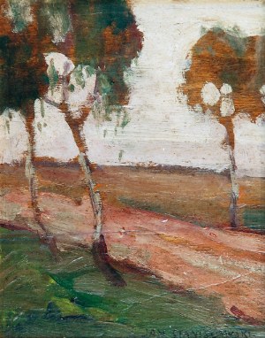 Jan STANISŁAWSKI (1860-1907), Pejzaż z drzewami