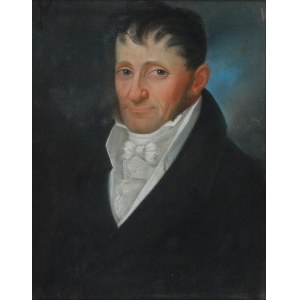 Malarz nieokreślony, XIX w., Portret mężczyzny w białej koszuli