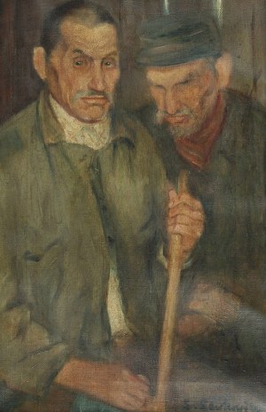 Leon LEWKOWICZ (1890-1950), Portret mężczyzn - Dozorcy