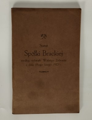 Articles of Association of the Fraternal Company according to the resolution of the General Assembly of February 28, 1925 + 2 appendices [IV and V].