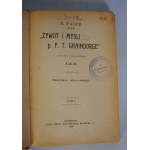 H. Taine - Żywot i myśli p.F.T Graindorge - TOM I - Warszawa 1905