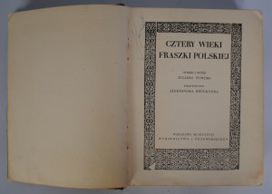 Juljan Tuwim - Cztery wieki fraszki polskiej - Warsaw 1937