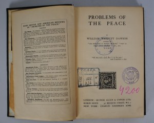 William Harbutt Dawson - Problems of the works - London 1919 - Exlibris War Service Library USA + stamps.