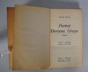 Oscar Wilde - Portrait of Dorian Gray - Krakow Warsaw 1929 + Exlibris Kazimierz Ostrowski Belz + signature