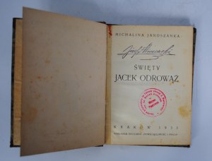 Michalina Janoszanka - Saint Jacek Odrowąż - Krakow 1931 + signature Jozef Mrozinski