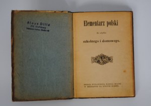 Polish primer for school and home use - Publishing Company of Karol Miarka in Mikołów, Upper Silesia + stamp of the owner