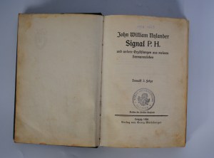 John William Nylander - Signal P.H. + stamp people's library in Gliwice (Gleiwitz)
