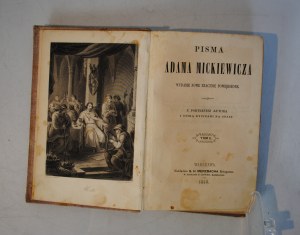 Pisma Adama Mickiewicza - Volume II - Warsaw 1858 - Published by S.H. Merzbacha księgarza w Poznaniu at Ludwik Merzbacha