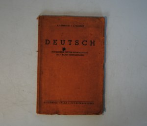 Deutsch - Z. Lempicki and G. Elgert - Handbook of the German language for the first grade of junior high school - Lviv-Warsaw 1937