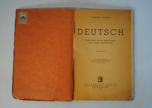 Deutsch - Z. Lempicki and G. Elgert - Handbook of the German language for the first grade of junior high school - Lviv-Warsaw 1937