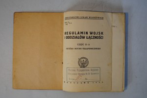 Regulations of the Forces and Communication Branches - Ministry of Military Affairs - Warsaw 1933