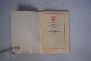 Constitution of the Polish People's Republic - Adopted by the Sejm on July 22, 1952 - Warsaw 1983