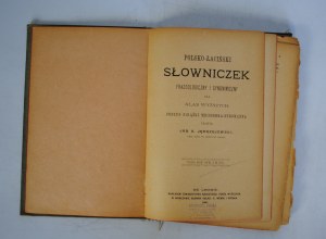 Jan K. Jędrzejowski - Słowniczek Polsko-Łaciński - Lwów 1906 - Pieczątka Księgarnia Polska w Krakowie