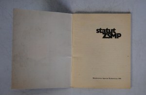 Statut ZSMP - Młodzieżowa Agencja Wydawnicza 1986 - Opracowanie Graficzna Jarosław Jasiński